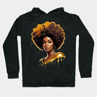 Black Woman retro vintage Afro design Hoodie